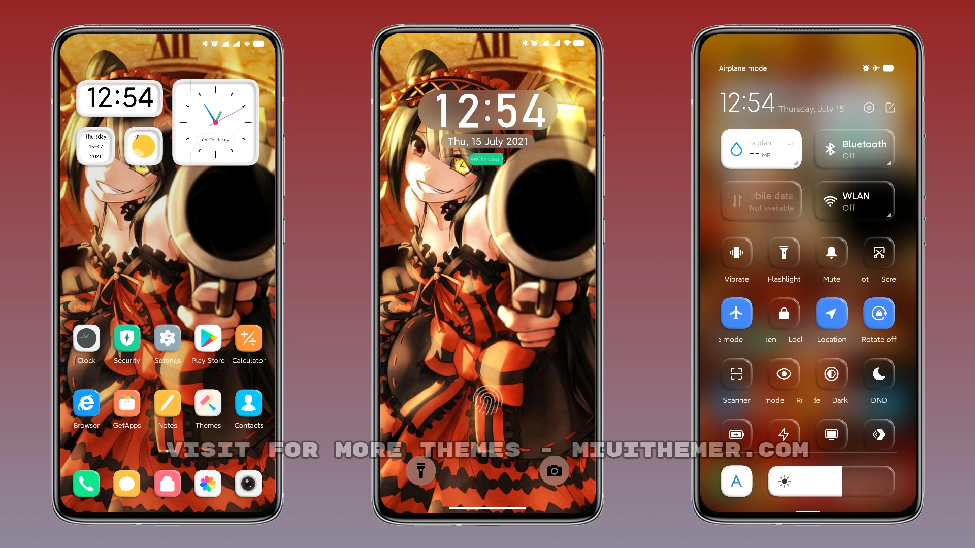 P-Anime MIUI Dark theme for Xiaomi and Redmi Devices - MIUI Themer