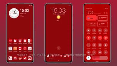 Red White MIUI Theme