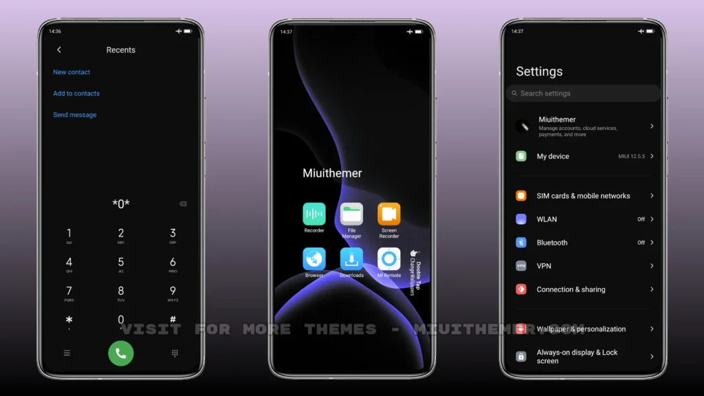 DARK SIMPLE MIUI Theme