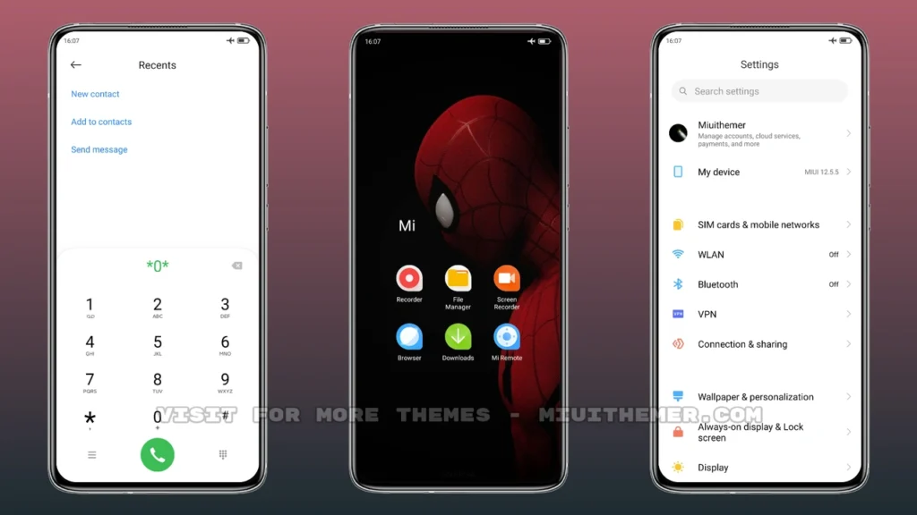 Dark Spider-Man MIUI Theme