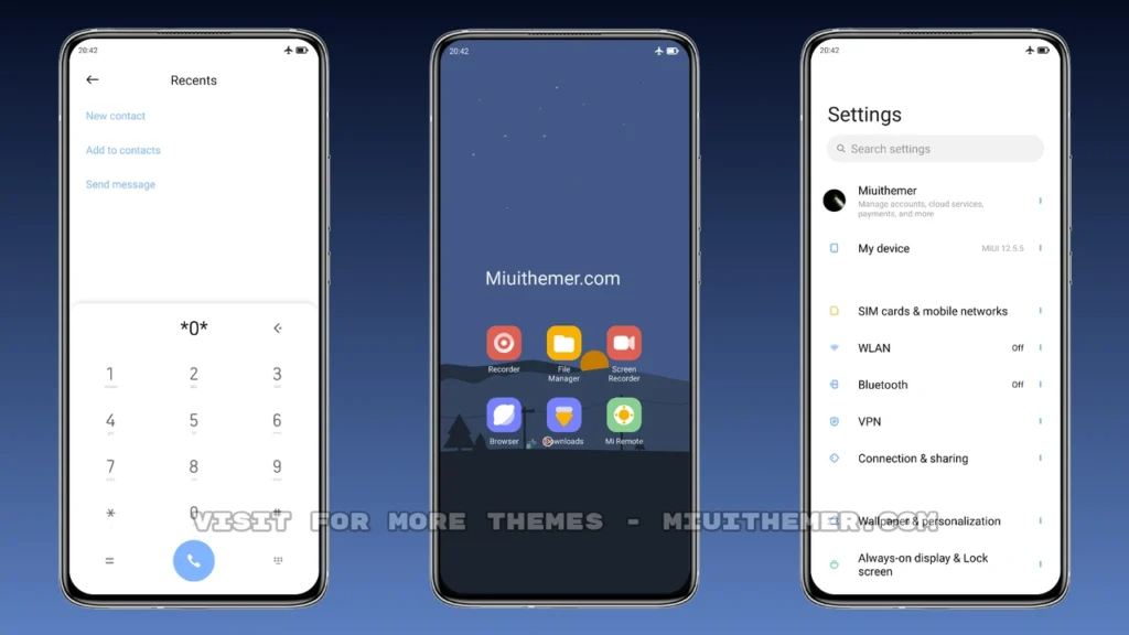 Decent Blue MIUI Theme