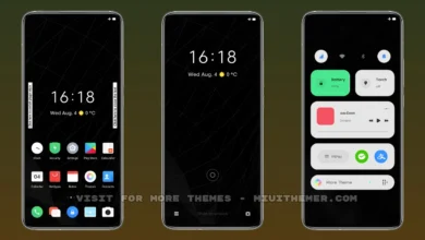 F OS Dark MIUI Theme