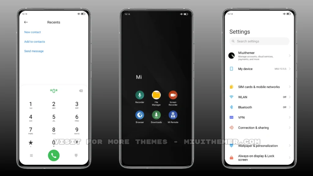 Nine Black TT MIUI Theme