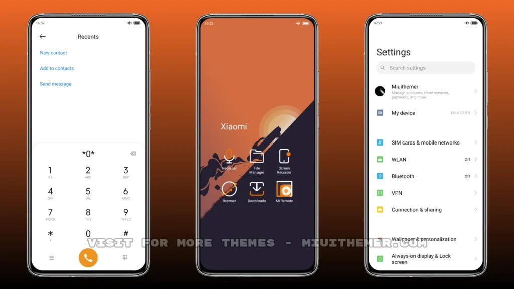 Orange dark v12 MIUI Theme