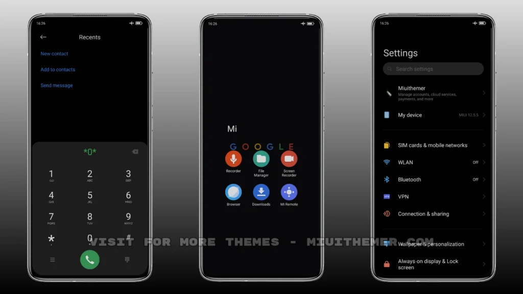 Pix-Pie Dark MIUI Theme