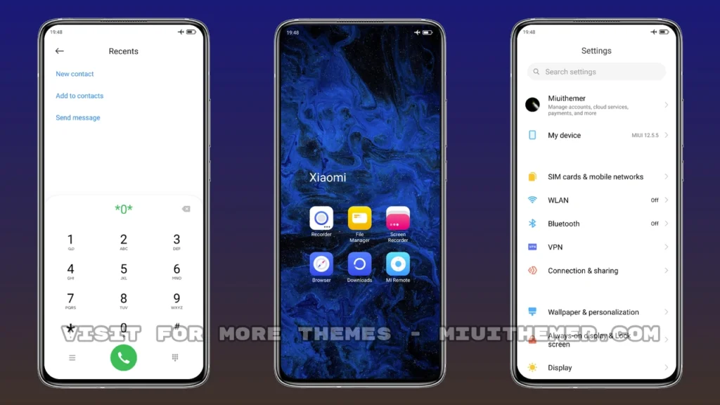 Space Blue MIUI Theme