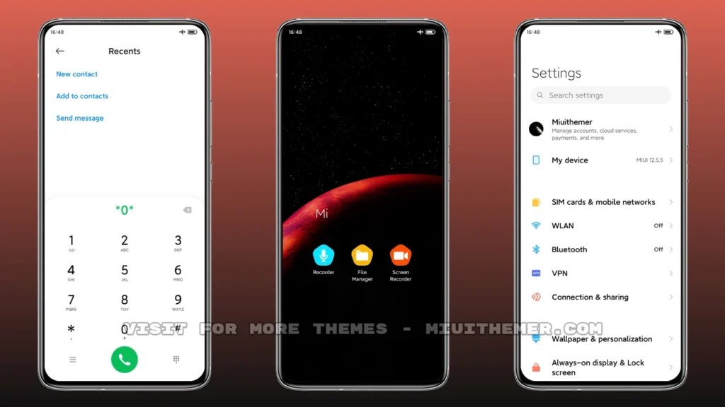 The Red Planet MIUI Theme