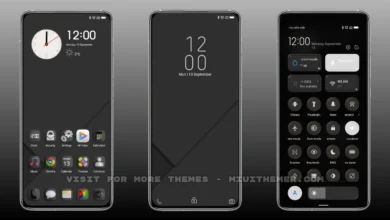 3D Dark Black MIUI Theme