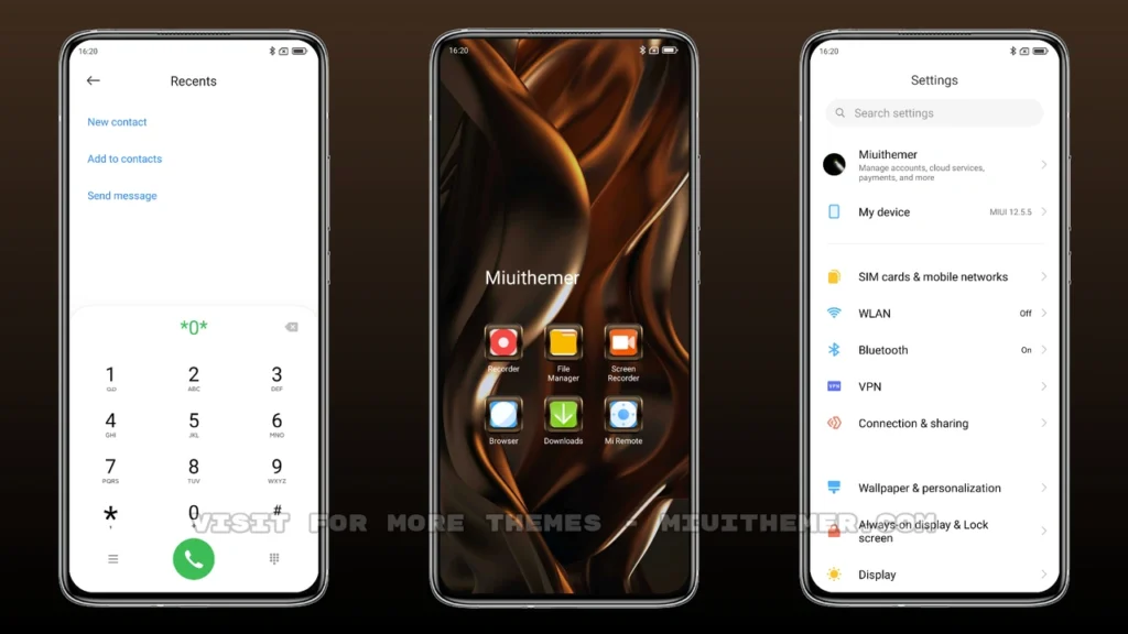 Black Gold Dark mode MIUI Theme