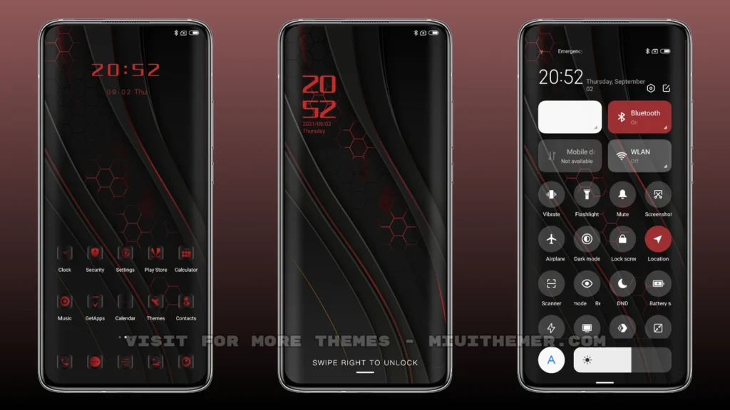 Black red bump MIUI Theme