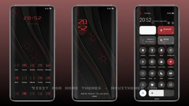 Black red bump MIUI Theme