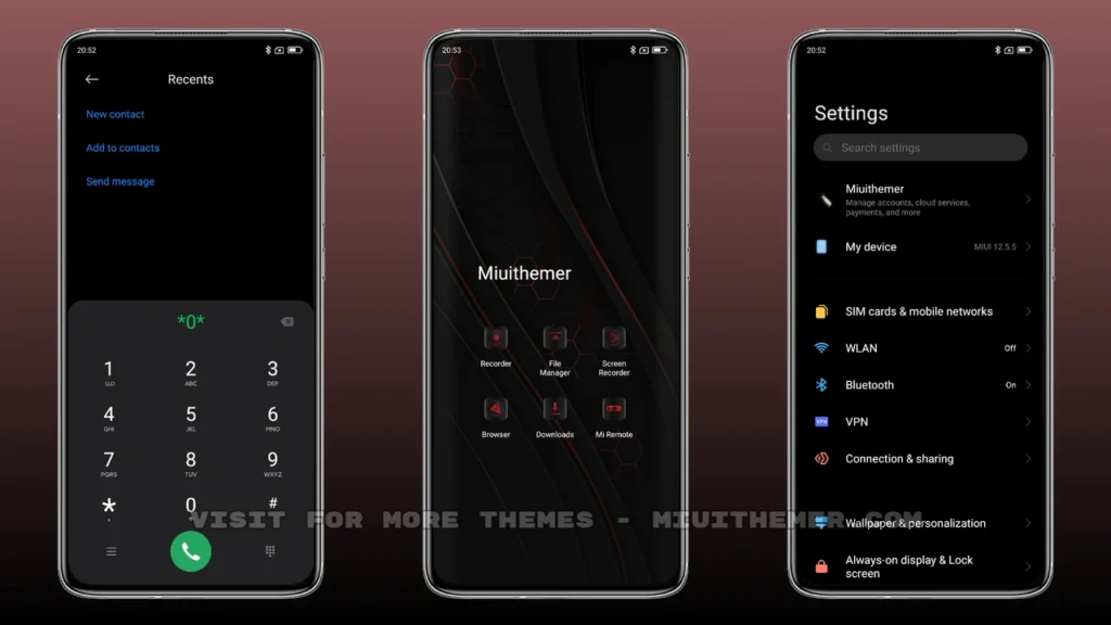 Black red bump MIUI Theme