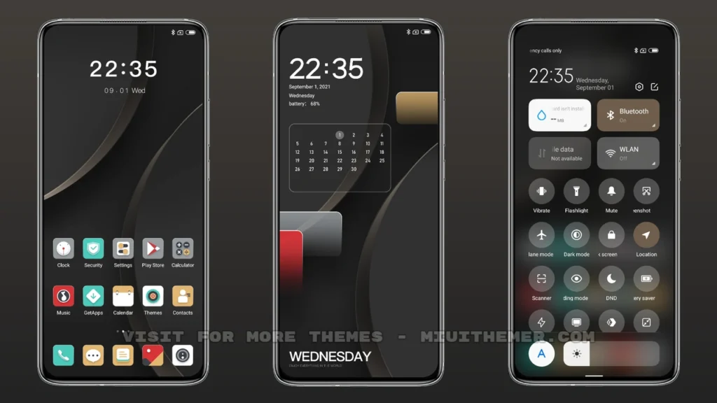 Color Block Dark MIUI Theme