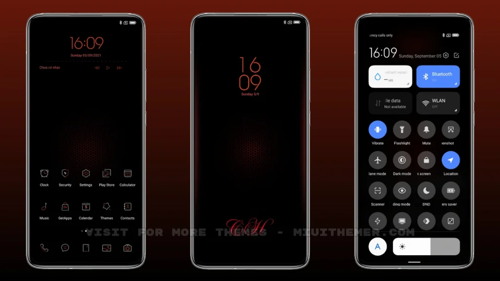 Dark Red MIUI Theme