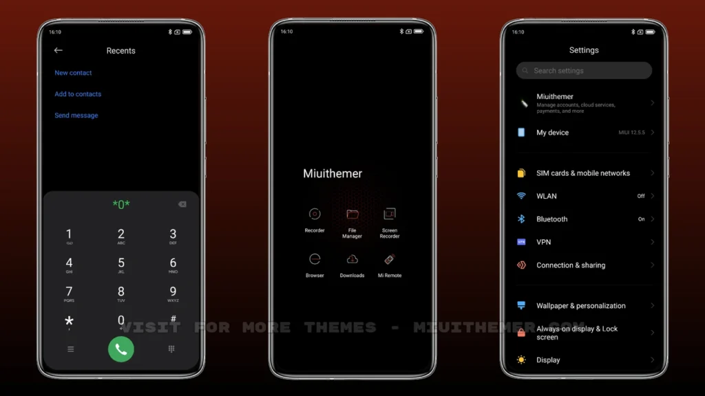 Dark Red MIUI Theme