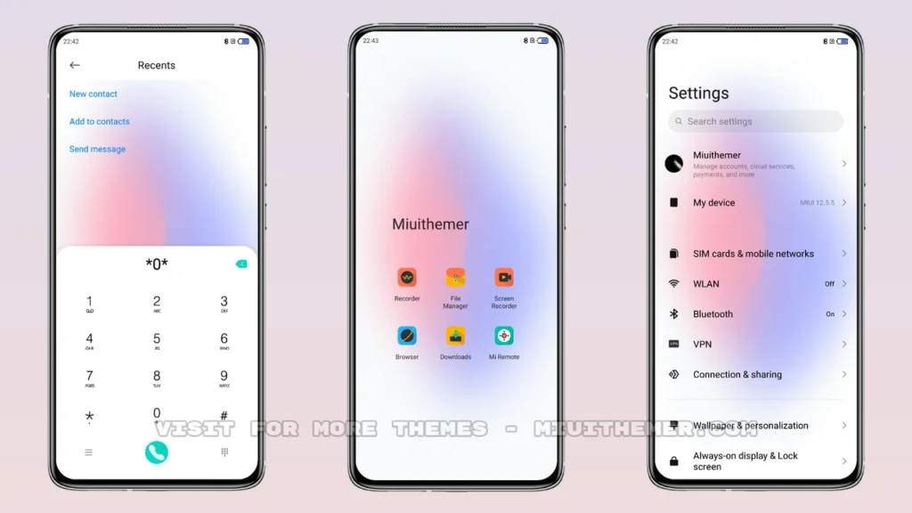 Light gradient v12 MIUI Theme