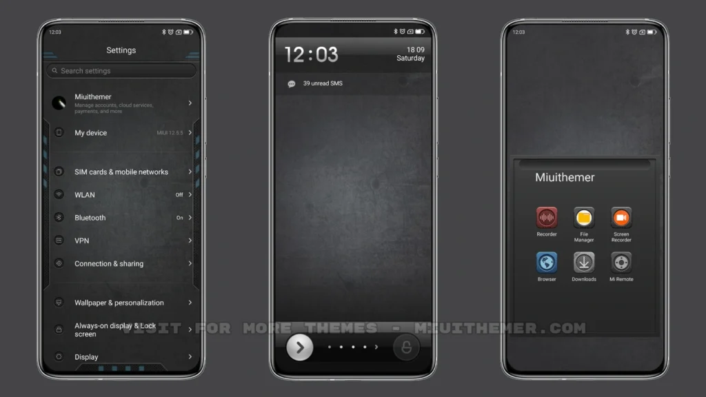 Metal Gray MIUI Theme