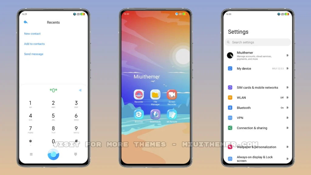 P-Sunset+Sea v12.5 MIUI Theme