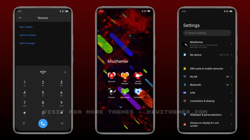 Red Dark MIUI Theme