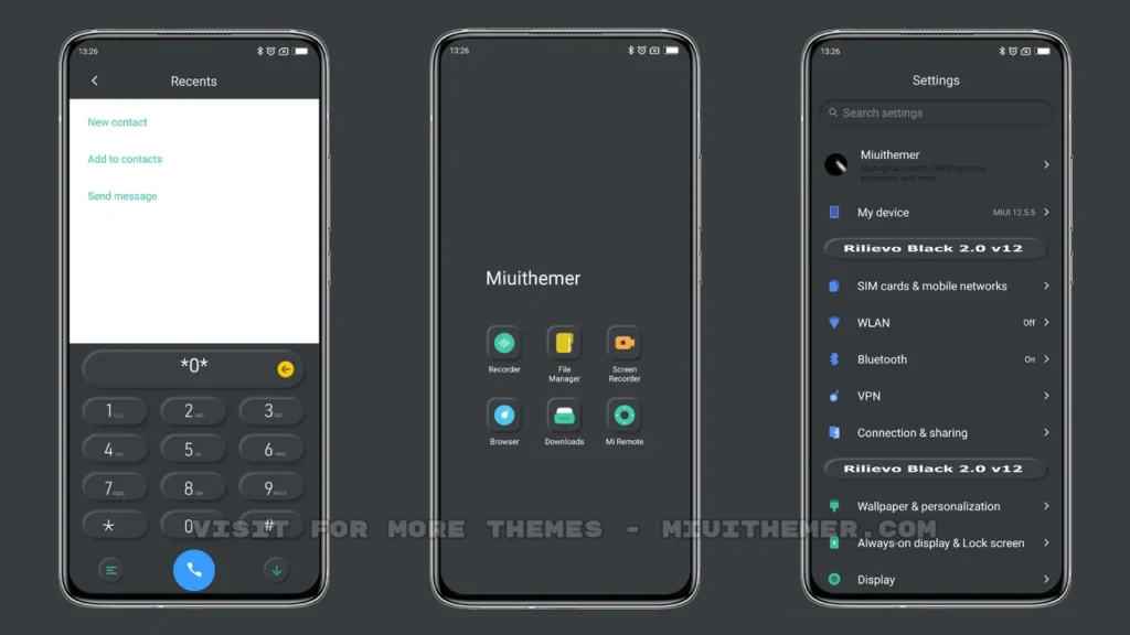 Rilievo Black 2.0 v12 MIUI Theme