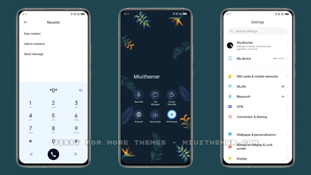 Tropical Dark Leaves_3MDS MIUI Theme