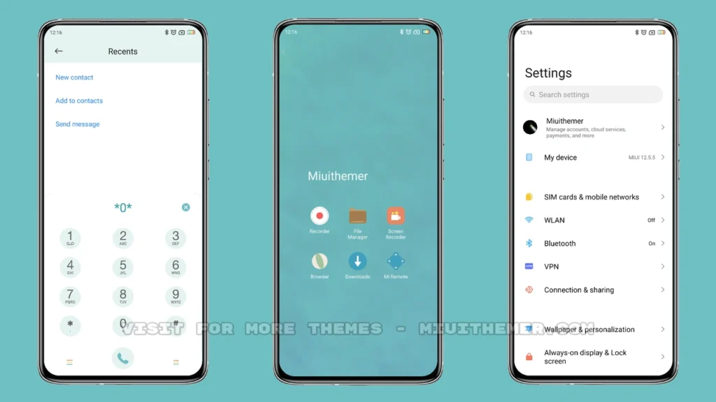 ice blue v12 MIUI Theme