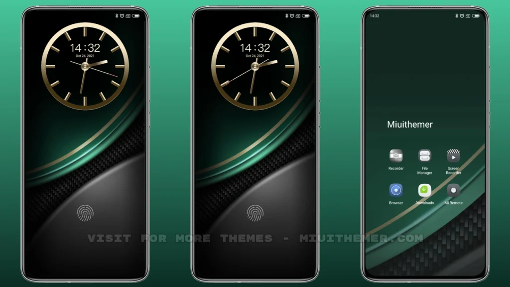 Bright green MIUI Theme