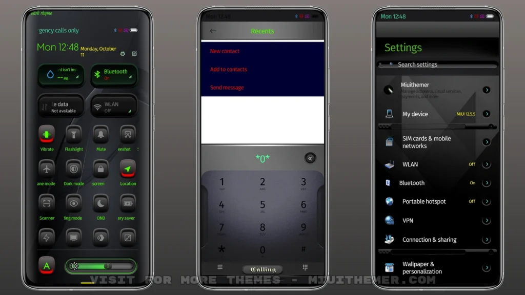 Dark rhyme V12 MIUI Theme