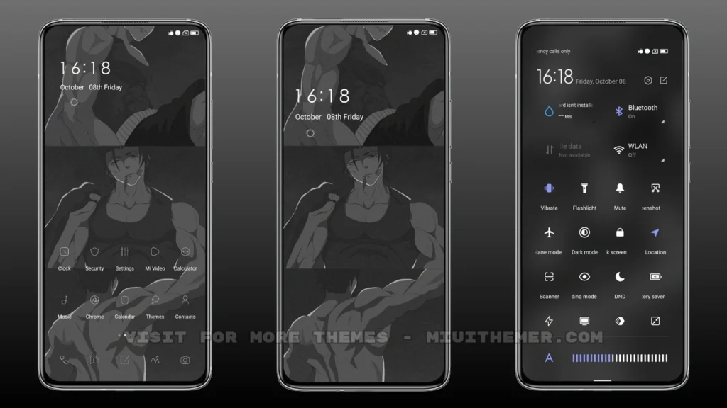 Muscle cartoon MIUI Theme