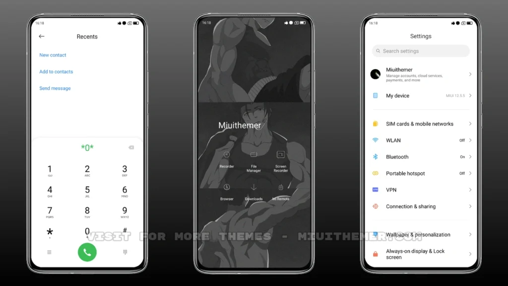 Muscle cartoon MIUI Theme