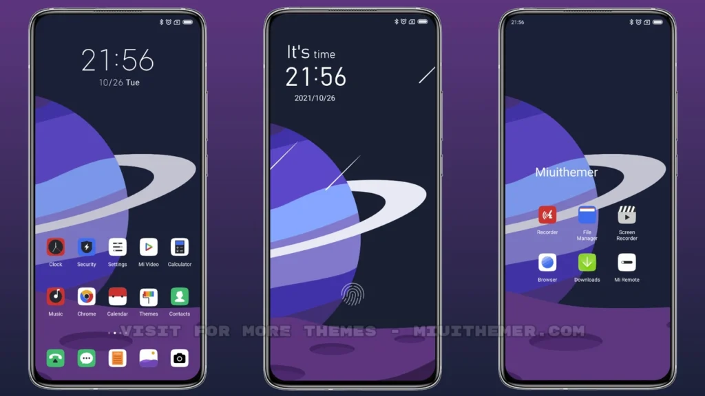 Purple planet MIUI Theme