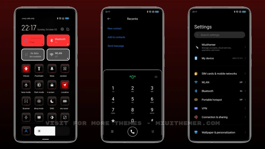 Red Dark CONQUER MIUI Theme