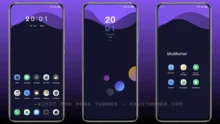 Simple purple wave MIUI Theme