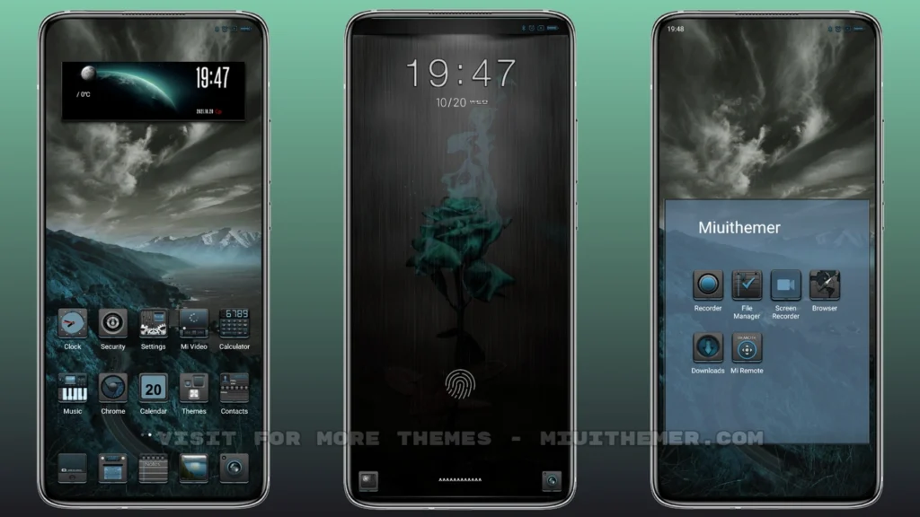 Toxic Blue Metal MIUI Theme