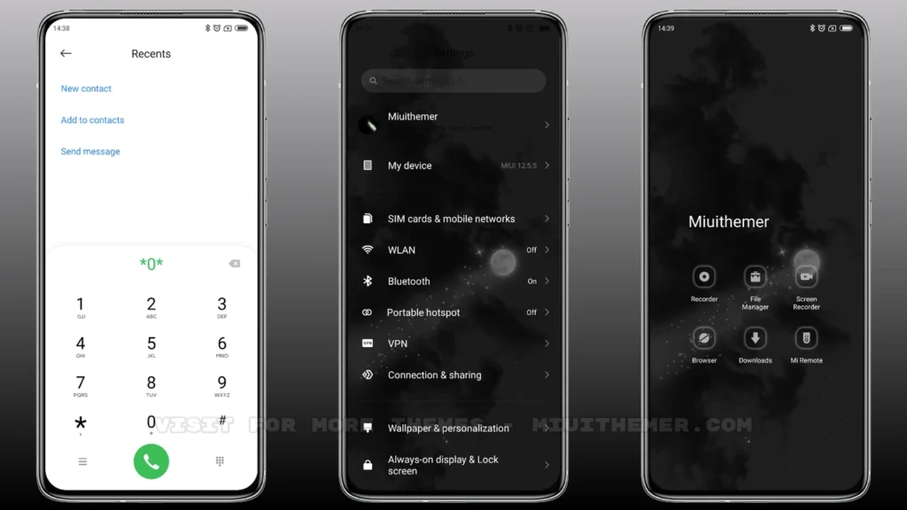 Dark moonlight MIUI Theme