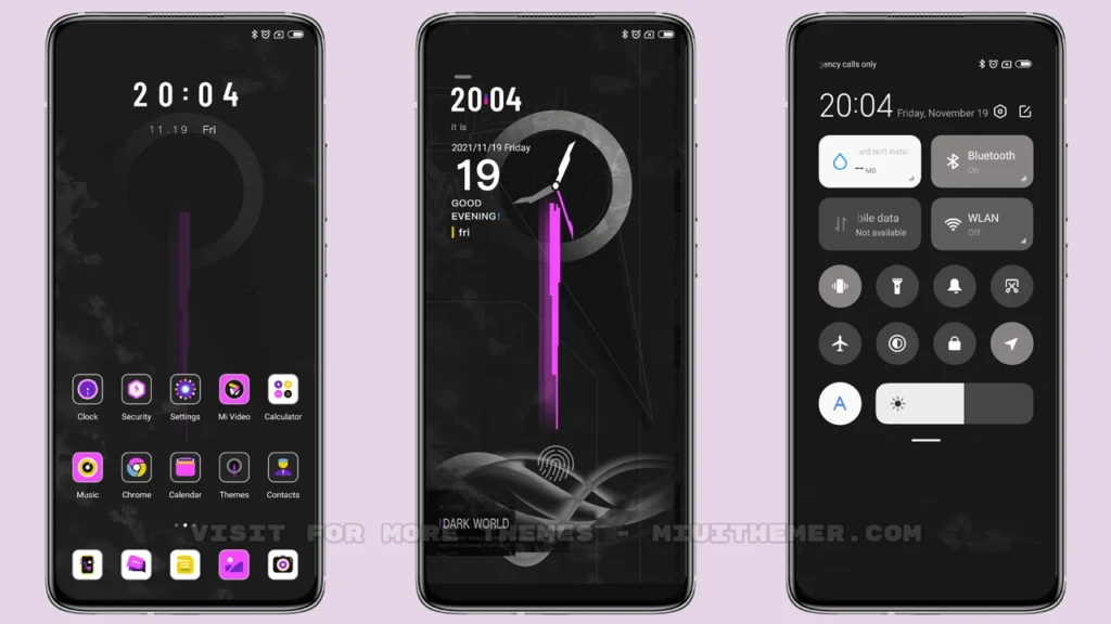 Dark world MIUI Theme