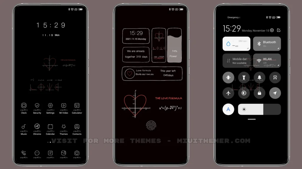 Line love formula MIUI Theme
