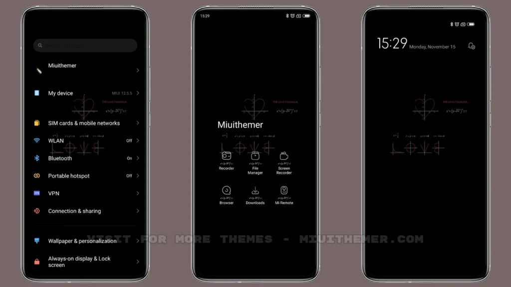 Line love formula MIUI Theme