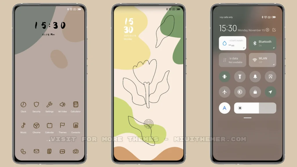 Morandi Line Art MIUI Theme