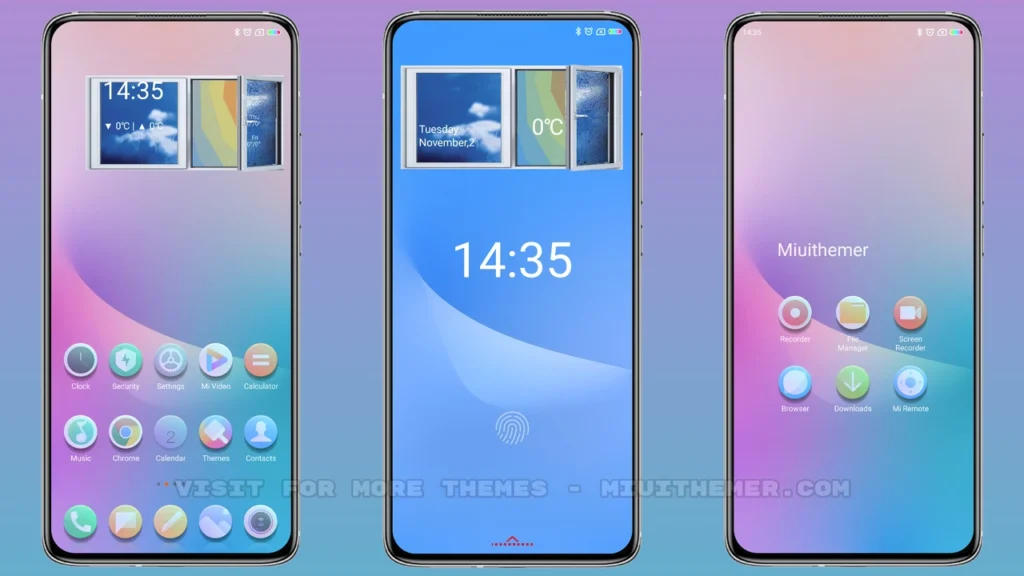 Multicolor window MIUI Theme