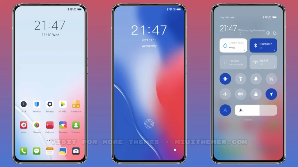 Red and blue MIUI Theme