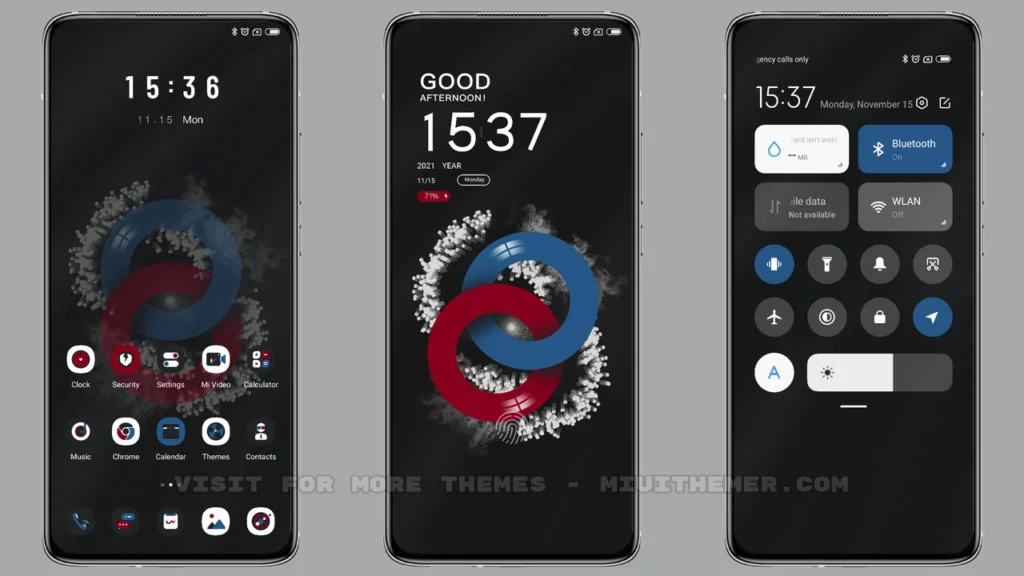 Red blue ring MIUI Theme