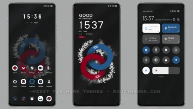 Red blue ring MIUI Theme