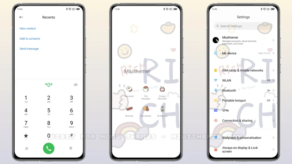 Simple cute text MIUI Theme