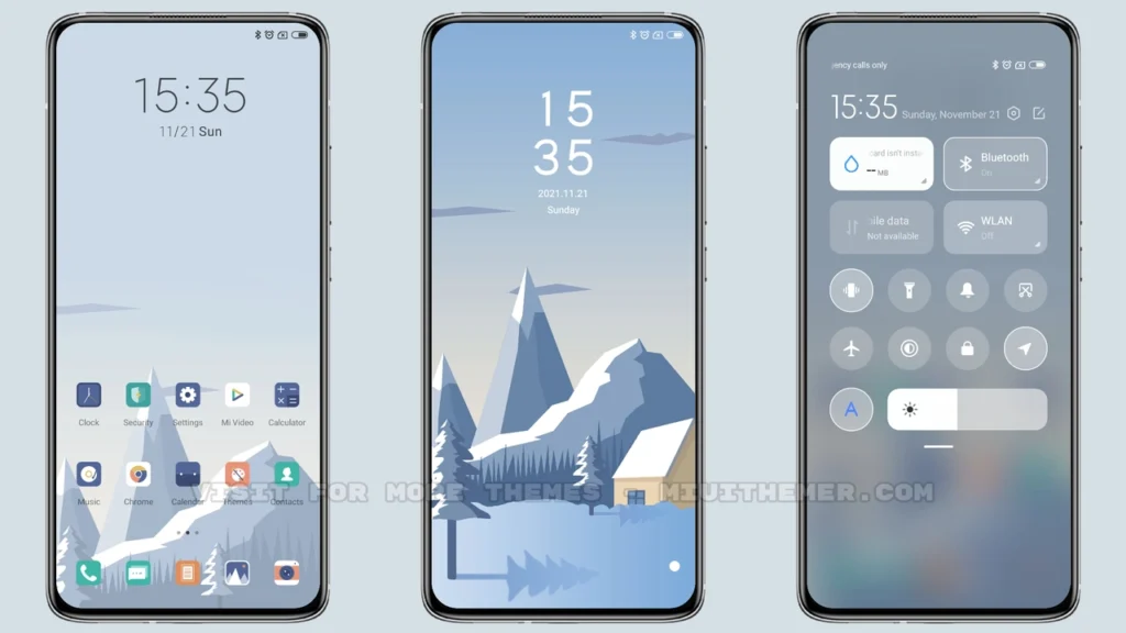 Simple snow scene MIUI Theme