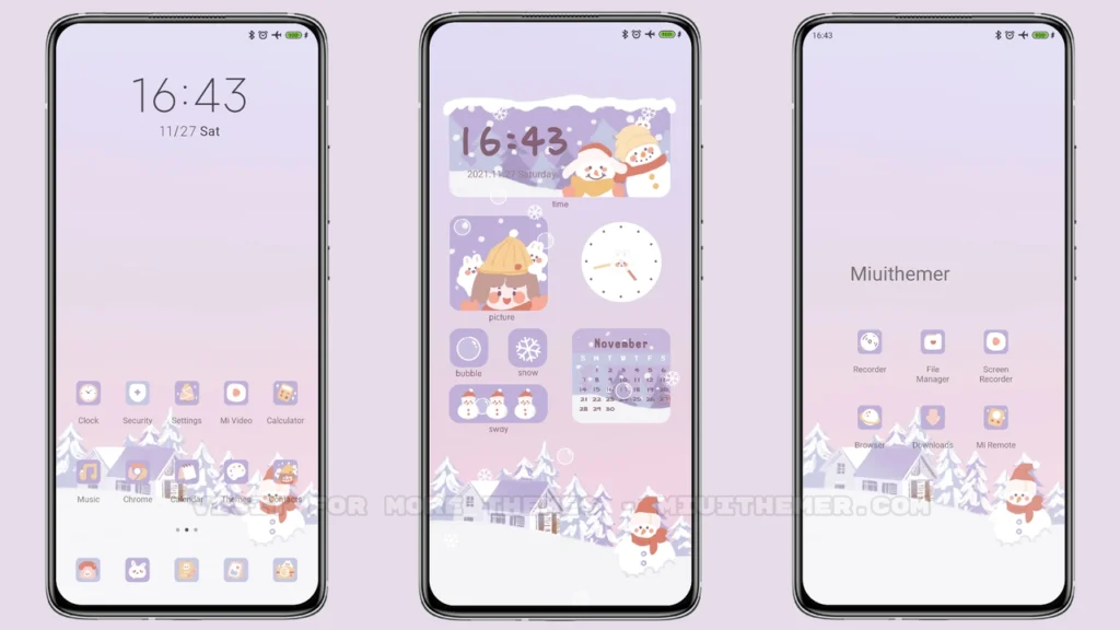 Snowy winter MIUI Theme