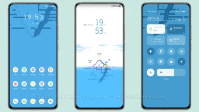 White blue ice MIUI Theme