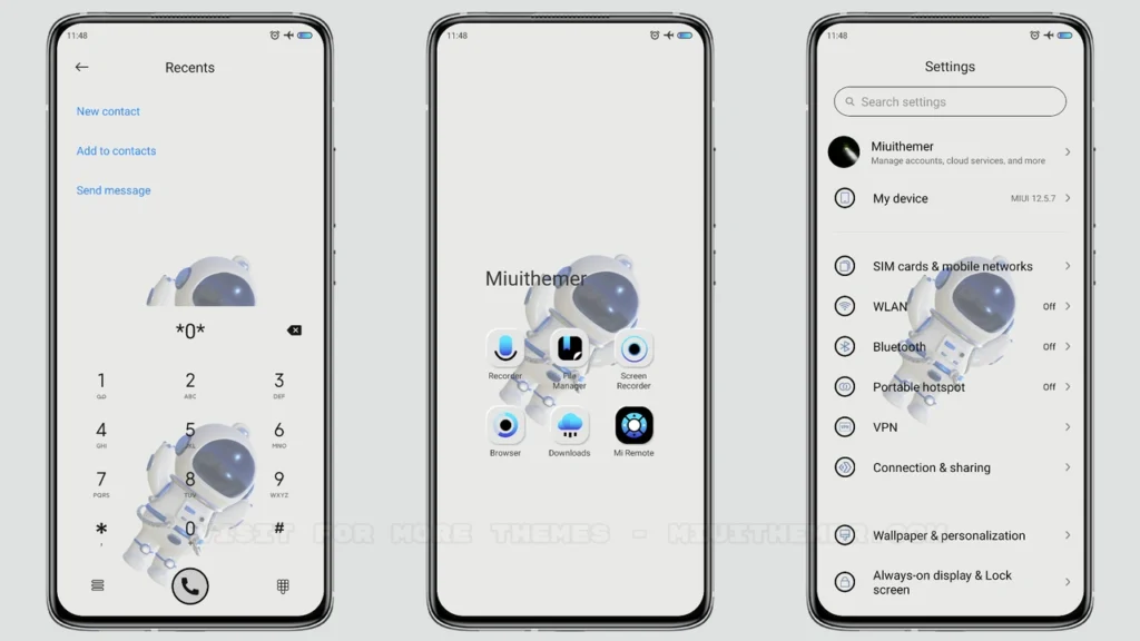 3D Astronauts MIUI Theme