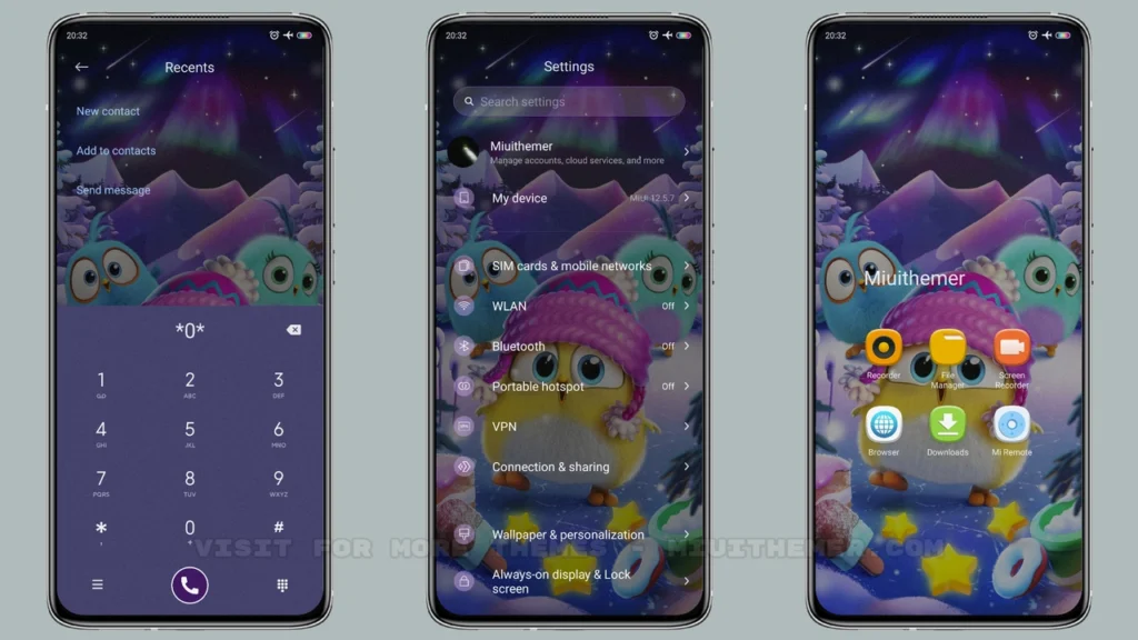 Angry Birds Winter MIUI Theme