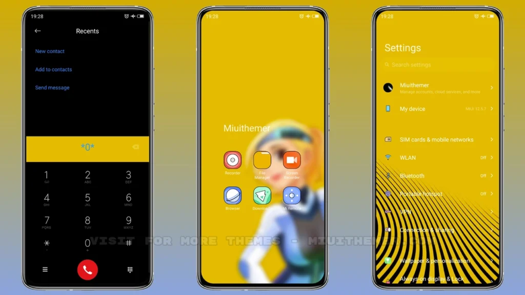 Black and Yellow MIUI Theme